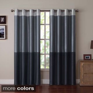 Victoria Classics Park Slope Color Block Grommet Curtain Panel Grey Size 54 x 96