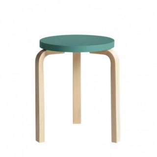 Artek 17.3 60 Bar Stool 71 Color Turquoise Lacquered