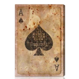 Oliver Gal Ace of Spades Graphic Art on Canvas 10151 Size 10 x 15