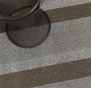 Chilewich Shag Bold Stripe Utility Mat   Ash   Doormats