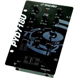 Pyle Pro PYD718U 6 1/2'' 2 Channel Professional Mixer with USB Musical Instruments