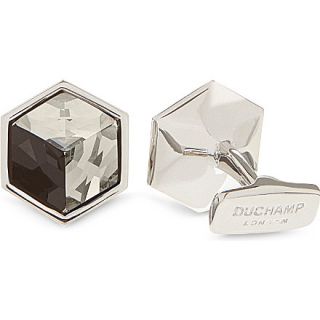 DUCHAMP   Tridiam crystal cufflinks