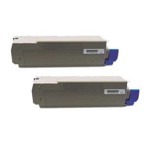 Okidata C610 (44315304) Black Compatible Laser Toner Cartridge (pack Of 2)