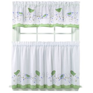 Morning Song Curtain Tiers And Valance Set