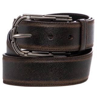 Prada Vintage Brown Saffiano Leather Belt