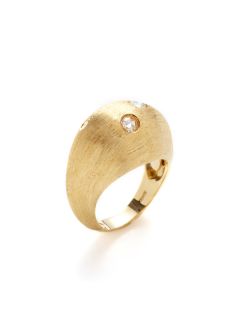 Confetti Gold & Diamond Domed Band Ring by Marco Bicego