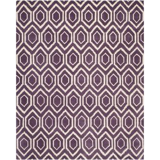 Safavieh Handmade Moroccan Chatham Purple/ Ivory Wool Area Rug (8 X 10)