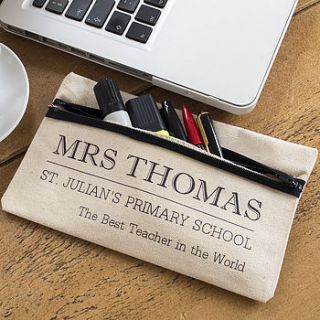 personalised teacher pencil case by tillyanna
