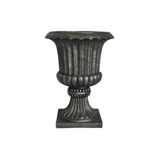 Laura Ashley 21.5 inch Black/ Grey Fiberstone Urn