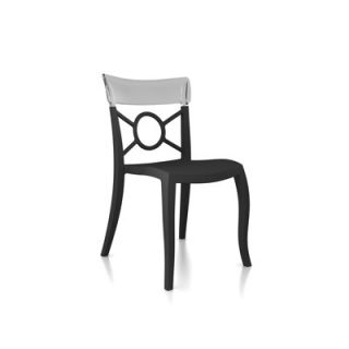 Papatya OPera S Side Chair 389 Finish Anthracite Seat, Transparent Back