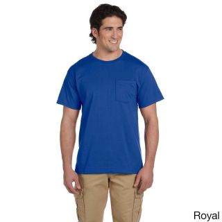 Jerzees Jerzees Mens 50/50 Heavyweight Blend Pocket T shirt Blue Size XXL