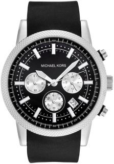 Michael Kors MK8040  Watches,Mens Chronograph Black Dial Black Polyurethane, Chronograph Michael Kors Quartz Watches