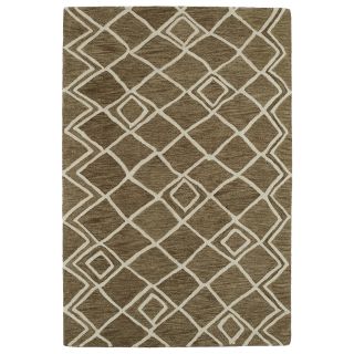 Hand tufted Utopia Lucca Brown Wool Rug (5 X 8)