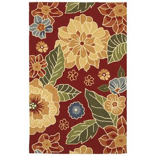 Orleans Floral Red Area Rug (5 X 7 9)