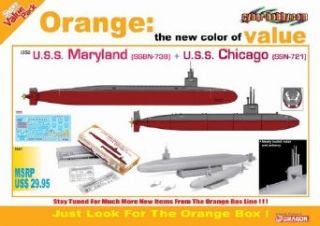 Cyber Hobby 1/350 U.S.S. Maryland (SSBN 738) + U.S.S. Chicago (SSN 721) Toys & Games