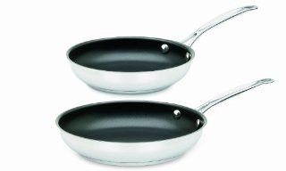 Cuisinart 722 911NS Chef's Classic Stainless Nonstick 2 Piece 9 Inch and 11 Inch Skillet Set Kitchen & Dining
