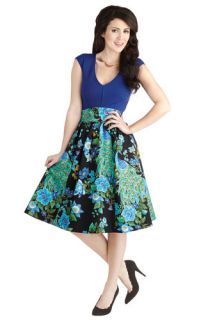 Flair for the Fantastic Skirt in Peacock  Mod Retro Vintage Skirts