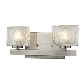 Rai Brushed Nickel 2 light Vanity Light With Clear Glass