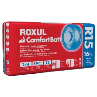 Roxul 12 Pack 47 in L x 15 1/4 in W x 3 1/2 in D 15 R Stone Wool Insulation Batts