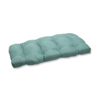 Pillow Perfect Outdoor Green Wicker Loveseat Cushion