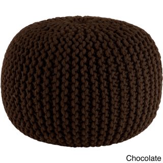 Celebration Hand Knitted Pure Cotton Braid Pouf