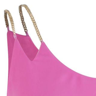 AX Paris Womens Gold Chain Strap Top   Pink      Womens Clothing