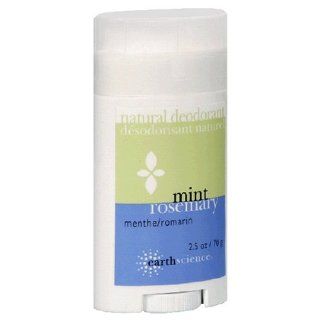 Earth Science Rosemary/Mint Deodorant, 2.45 Ounce Containers (Pack of 4) Health & Personal Care