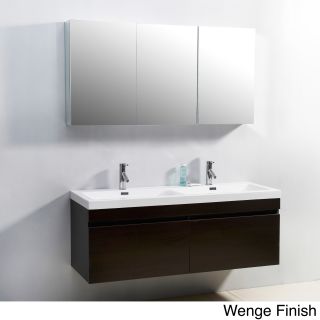 Virtu Virtu Usa Zuri 55 inch Double Sink Vanity Walnut Size Double Vanities