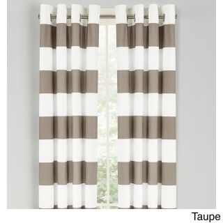 Nautica Nautica Cabana Stripe Grommet Top Curtain Panel Pair Tan Size 52 x 84