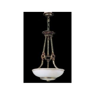 Zaneen Lighting Monticello Three Light Traditional Pendant in Aged Bronze Z1162