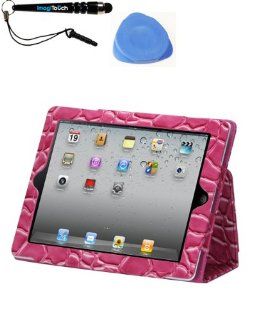 IMAGITOUCH(TM) 3 Item Combo APPLE iPad 4 (with Retina display) Pink Stone Texture MyJacket(with card slot) (611) (Stylus pen, Pry Tool, Phone Cover) Cell Phones & Accessories