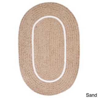 Haven White Border Indoor/ Outdoor Braided Area Rug (2 X 3)