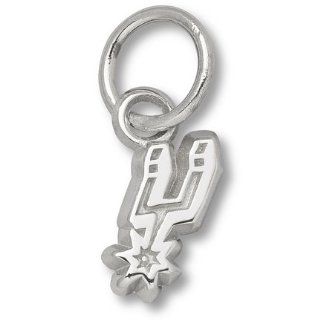 NBA San Antonio Spurs Logo Pendant 1/4 Inch   Sterling Silver  Individual Pendants  Sports & Outdoors