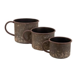 Classic Mug Design Plant Pots (set Of 3)