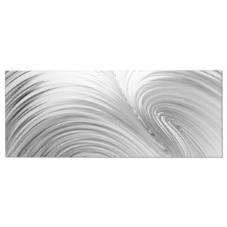 Nicholas Yust Fusion Composition White/ Grey Contemporary Metal Wall Art