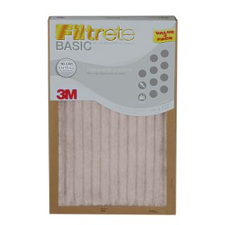 Filtrete 3 Pack Basic Pleated Pleated Air Filters (Common 12 in x 24 in x 1 in; Actual 11.7 in x 23.7 in x 1 in)