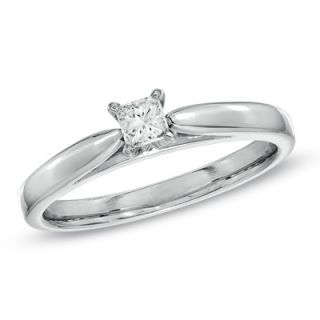 CT. Princess Cut Diamond Solitaire Promise Ring in Platinaire