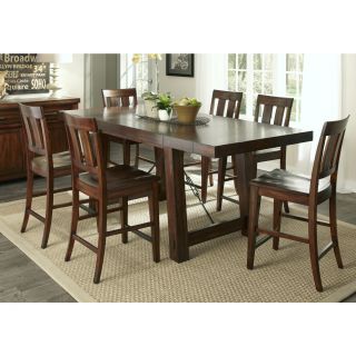 Liberty Furniture Industries Tahoe Rustic Mahogany 7 piece Gathering Dinette Set Cherry Size 7 Piece Sets