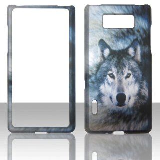 2D Snow Wolf LG Splendor Venice US730 Boost MobileU.S Cellular Case Cover Hard Phone Snap on Cover Case Protector Faceplates Cell Phones & Accessories