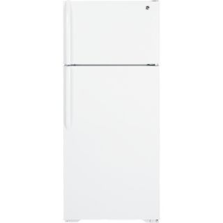 GE 18.1 cu ft Top Freezer Refrigerator with Single Ice Maker (White) ENERGY STAR