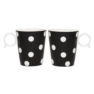 Freshness Dots Black 12 ounce Mug Set