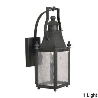 Plantation Collection Solid Brass Charcoal Finish Outdoor Wall Lantern