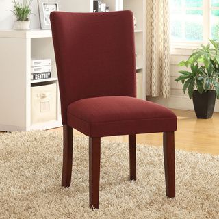 Dark Burgundy Cordovan Textured Parson Dining Chair (set Of 2)