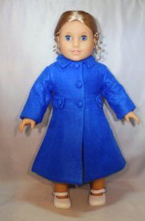 Blue Winter Coat. (COAT ONLY) Fits 18" Dolls Like American Girl Toys & Games