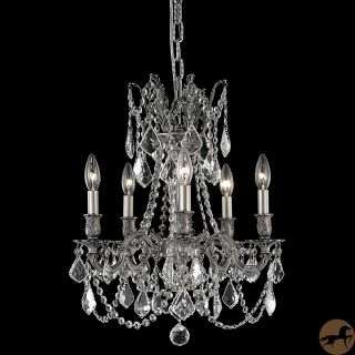 Christopher Knight Home Meilen 5 light Royal Cut Crystal And Pewter Chandelier