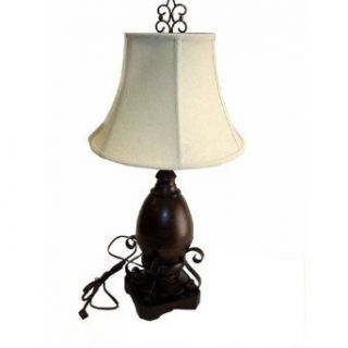 31.25 in. Tall Tuscan Bronze Table Lamp w Shade    