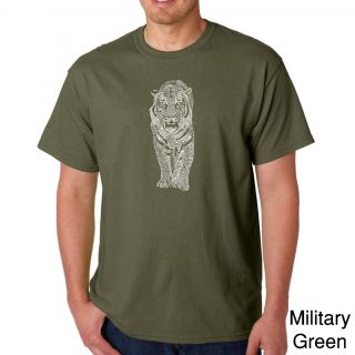 Los Angeles Pop Art Mens Endangered Species Tiger T shirt