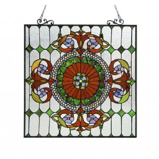 Tiffany Style Victorian Design Window Panel