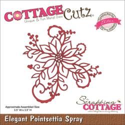 Cottagecutz Elites Die 3.5 X3.5   Elegant Poinsettia Spray