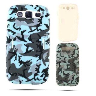 Cell Armor I747 PC JELLY 03 TE411 Samsung Galaxy S III I747 Hybrid Fit On Case   Retail Packaging    Random Shapes on Light Blue Cell Phones & Accessories